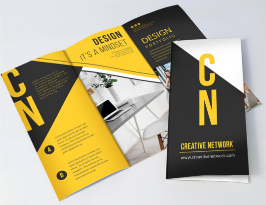 A professionally designed tri-fold brochure, great for marketing your business effectively.